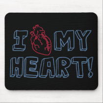 I Love My Heart mousepads