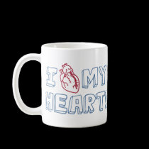 I Love My Heart mugs