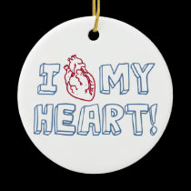 I Love My Heart ornaments