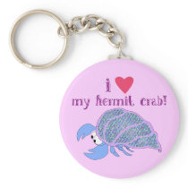 I love my hermit crab! keychain