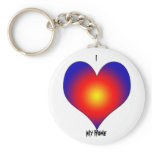 I Love My Home Keychains