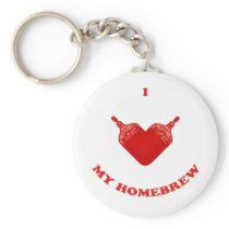 I Love My Homebrew Keychains