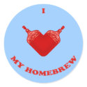 I Love My Homebrew Sticker