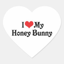 I Love My Honey Bunny Stickers