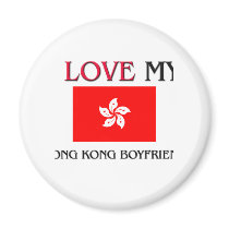 I Love My Hong Kong Boyfriend magnets