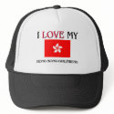 I Love My Hong Kong Girlfriend hats