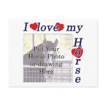 I love my Horse: Add your Photo or Text postcards by HorseTeez I love my Horse: Add your Photo or Text postcards