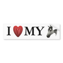 I LOVE MY HORSE Gray Heart bumper stickers by horsefunny I LOVE MY HORSE Gray Heart bumper stickers