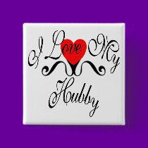 I Love My Hubby buttons by fashionfiles I Love My Hubby buttons