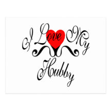 I Love My Hubby Postcard