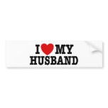 I Love My Husband Bumper Sticker