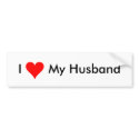 I Love My Husband - Bumper Sticker bumper stickers