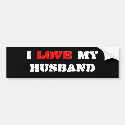 I Love My Husband Bumper Sticker Zazzle