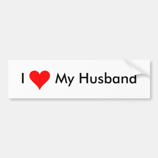 I Love My Husband Bumper Sticker Zazzle