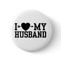 I Love My Husband buttons