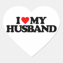 I LOVE MY HUSBAND HEART STICKERS
