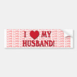 I LOVE MY HUSBAND! HEART VALENTINE BUMPER STICKER