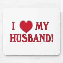 I LOVE MY HUSBAND! HEART VALENTINE MOUSEPADS