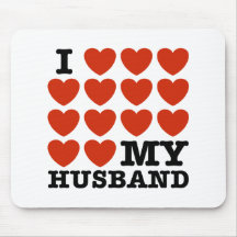 I Love My Husband Mouse Mats
