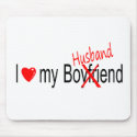 I Love My Husband mousepads