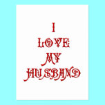 I love My Husband postcards
