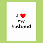 I Love My Husband Post Cards