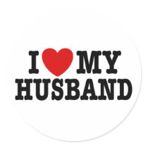 I Love My Husband Sticker