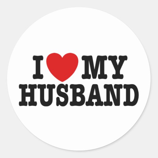 I Love My Husband Sticker Zazzle