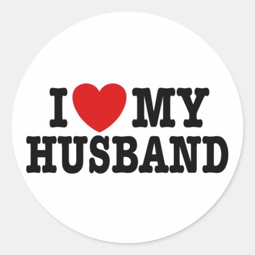 I Love My Husband Sticker Zazzle