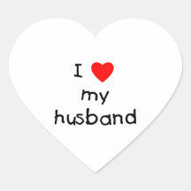I Love My Husband Stickers