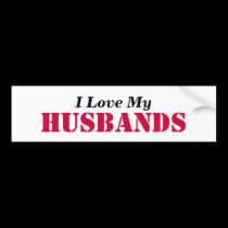 I Love My, HUSBANDS bumper stickers