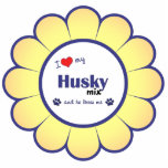I Love My Husky Mix (Male Dog) Cut Out