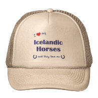 I Love My Icelandic Horses (Multiple Horses) Hats