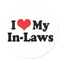 I Love My In-Laws Stickers