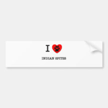 I LOVE MY INDIAN SPITZS BUMPER STICKER