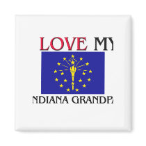 I Love My Indiana Grandpa magnets