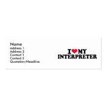 I love my Interpreter Business Card Template