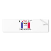 I Love My Iowa Boyfriend Bumper Sticker