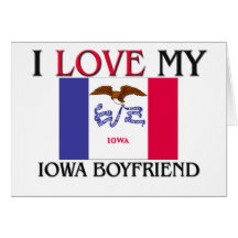 I Love My Iowa Boyfriend Cards