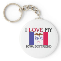 I Love My Iowa Boyfriend Key Chain