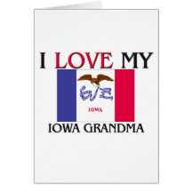 I Love My Iowa Grandma Greeting Card