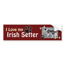 I love my Irish Setter Bumper Sticker bumper stickers by Customizables I love my Irish Setter Bumper Sticker bumper stickers