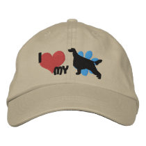 I Love my Irish Setter Embroidered Hat embroidered hats