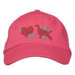 I Love my Irish Setter Embroidered Hat (Pink) embroidered hats