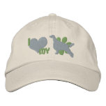 I Love my Irish Setter Embroidered Hat (Stone) embroidered hats