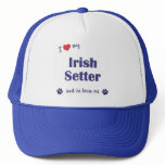 I Love My Irish Setter (Male Dog) hats