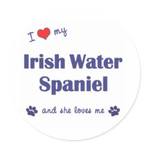 I Love My Irish Water Spaniel (Female Dog) stickers