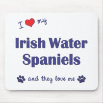 I Love My Irish Water Spaniels (Multiple Dogs) mousepads by thatsalottadogs I Love My Irish Water Spaniels (Multiple Dogs) mousepads