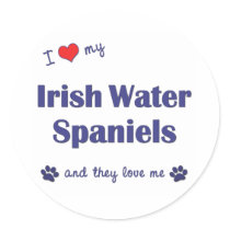 I Love My Irish Water Spaniels (Multiple Dogs) stickers