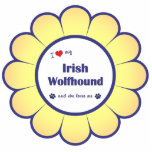 I Love My Irish Wolfhound (Female Dog) Photo Sculptures